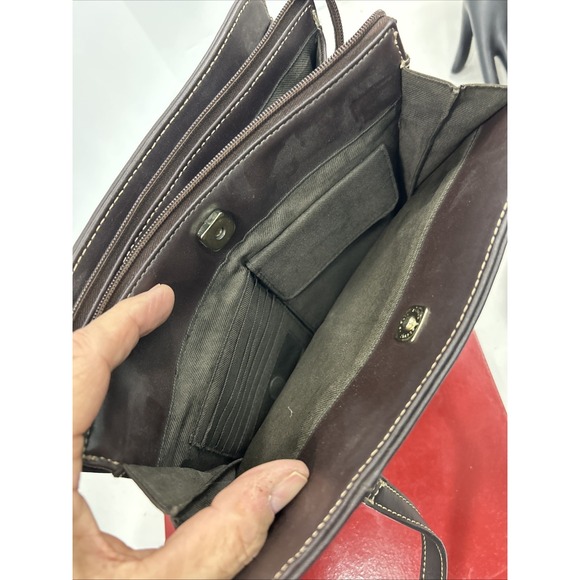 Liz Claiborne Brown Purse‎ Bag Shoulder Straps Zipper And Magnet Clasps. - Picture 9 of 10